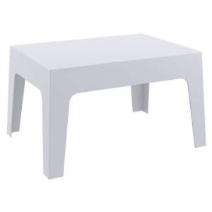 Buxtan Outdoor Stackable Coffee Table In Silver Grey