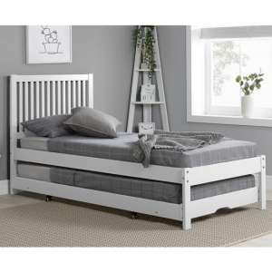 Buxton Wooden Single Bed With Guest Bed In White