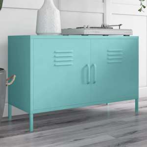 Cribbs Locker Metal Accent Cabinet With 2 Doors In Mint
