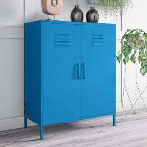 Cribbs Locker Metal Storage Cabinet With 2 Doors In Blue