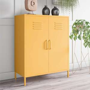 Cribbs Locker Metal Storage Cabinet With 2 Doors In Yellow