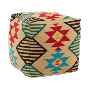 Cafenos Fabric Upholstered Pouffe In Assorted Colours