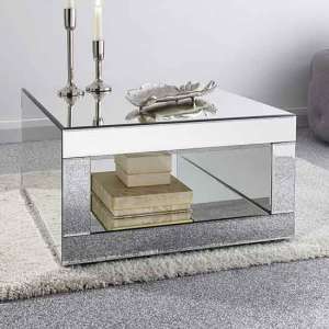 Canning Square Glass Mirror Coffee Table In Mirrored