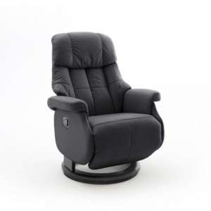 Calgary Comfort Leather Relaxer Chair In Black