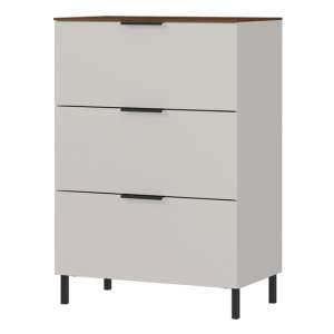 California Narrow Chest Of Drawers In Cashmere And Walnut