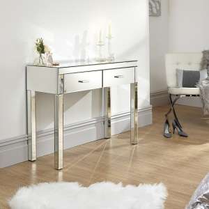 Veniton Mirrored Rectangular Dressing Table With 2 Drawers