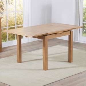 Cambroad Rectangular 90cm Extending Wooden Dining Table In Oak