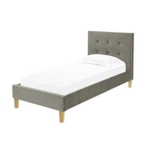 Clapton Single Fabric Bed In Grey