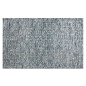 Camphills Small Fabric Rug In Duck Egg And Natural