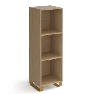 Canary High Wooden Shelving Unit In Kendal Oak And 3 Shelves