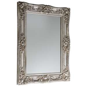 Cannan French Ornate Wall Mirror In Silver Frame