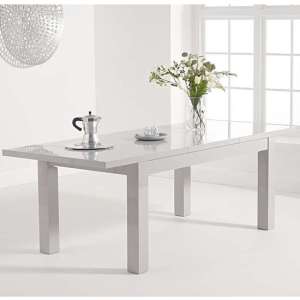 Carino Extending High Gloss Dining Table In Light Grey