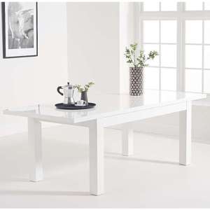 Carino Extending High Gloss Dining Table In White