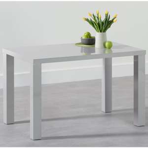 Carino Rectangular 120cm High Gloss Dining Table In Light Grey