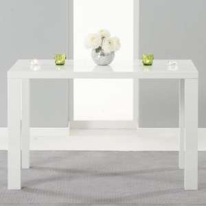 Carino Rectangular 120cm High Gloss Dining Table In White