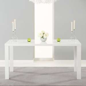 Carino Rectangular 160cm High Gloss Dining Table In White