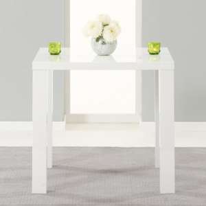 Carino Square 80cm High Gloss Dining Table In White