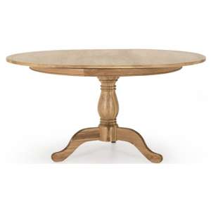 Carmen Oval Wooden Fixed Dining Table In Natural
