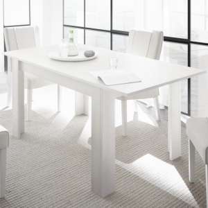 Carney Contemporary Extendable Dining Table In Matt White