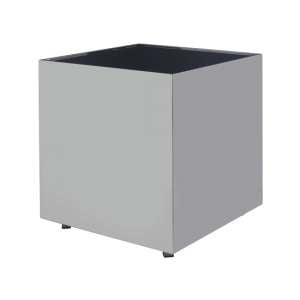 Carolex Square Black Glass Side Table With Chrome Base