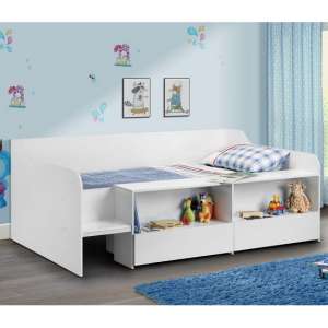Sancha Low Sleeper Children Bed In White With 2 Drawers