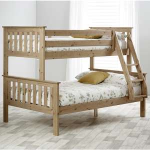 Carra Wooden Triple Bunk Bed In Pine