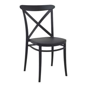 Carson Polypropylene And Glass Fiber Dining Chair In Black