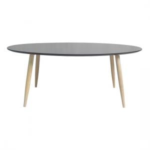 Carter Wooden Coffee Table Oval In Black