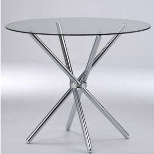 Coleshill Glass Dining Table With Chrome Legs