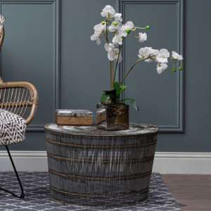 Casa Round Metal Coffee Table In Natural