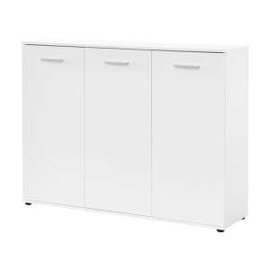 Casey Wooden Shoe Storage Cabinet With 3 Doors In White