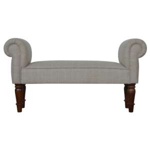 Cassia Fabric Hallway Seating Bench In Sand Dune