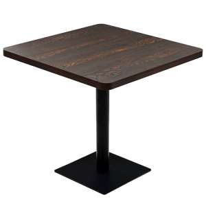 Causer Square Wooden Bistro Table In Dark Ash