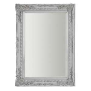 Cavolt Rectangular Wall Bedroom Mirror In Antique Silver Frame