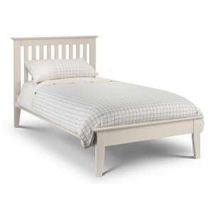 Saadet Wooden Single Size Bed In Low Sheen Lacquer