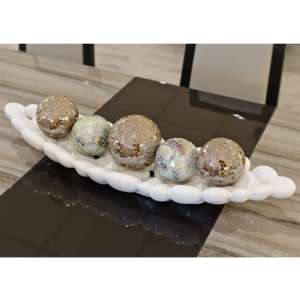 Cebalrai Ceramic Bubble Tray In White