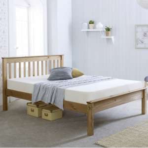 Celestas Wooden Double Bed In Waxed Pine