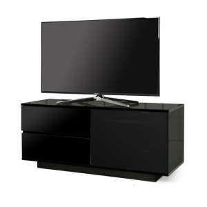 Century Ultra TV Stand In Black High Gloss With Two Drawers