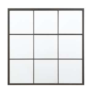 Chafers Medium Window Pane Style Wall Mirror In Black Frame