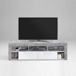 Chapel TV Stand In White And Light Atelier With 2 Drawers