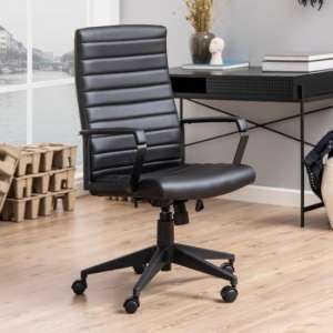 Chardon Faux Leather Home And Office Chair In Black