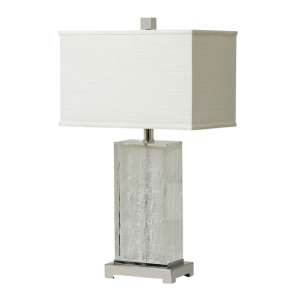 Charlotte Table Lamp With Frosted Ribbed Glass Base