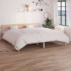 Chavez Solid Pinewood Super King Size Bed In Natural