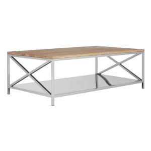 Chaw Rectangular Wooden Coffee Table In Oak