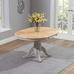 Chartin Wooden Extending Dining Table In Oak And Grey
