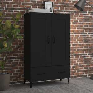 Chester Wooden Sideboard With 2 Doors 1 Drawer In Black
