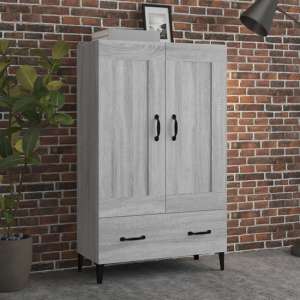 Chester Wooden Sideboard With 2 Doors 1 Drawer In Grey Oak