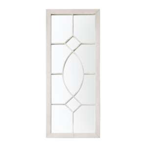Chetham Window Design Wall Mirror In White Frame