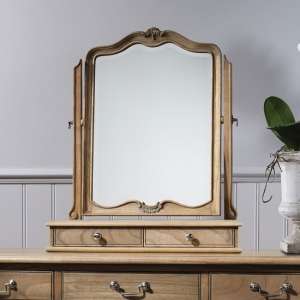 Chic Dressing Table Mirror In Weathered