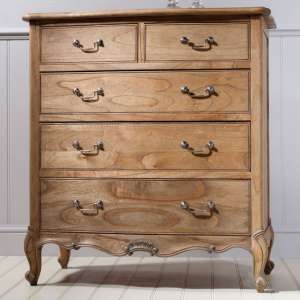 Chic Wooden Chest Of Drawers In Weathered